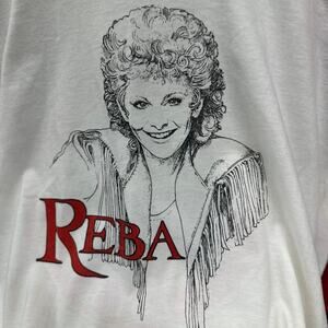 Vintage 1988 Screen Stars Reba McEntire Country Western Tour Baseball T Shirt XL